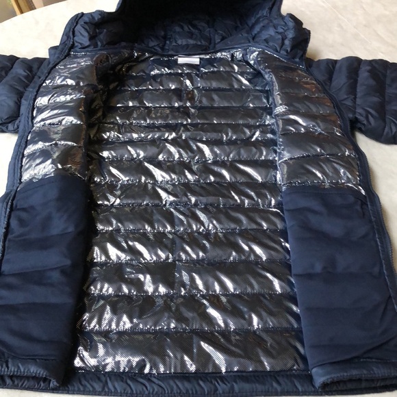 Columbia Men's Powder Lite II Hoodie Jacket Navy Blue Omni-Heat Size S - Picture 11 of 14